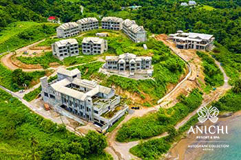 Ход строительства Anichi Resort & Spa за сентябрь 2022: вид с воздуха на строительную площадку
