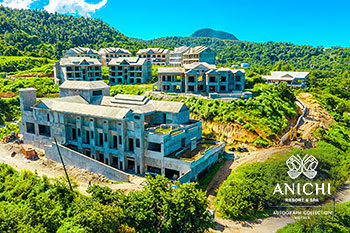 October 2022 Construction Update of Anichi Resort & Spa: Aerial View to the South