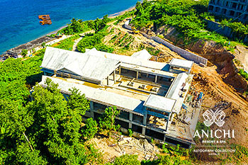 October 2022 Construction Update of Anichi Resort & Spa: Aerial View of Block A