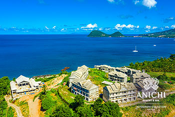 October 2022 Construction Update of Anichi Resort & Spa: Aerial View to the Caribbean Sea
