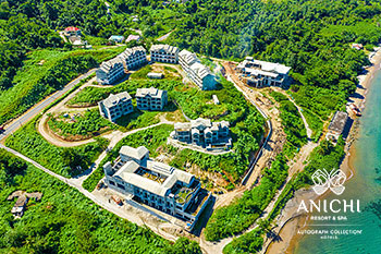 Ход строительства Anichi Resort & Spa за октябрь 2022: вид с воздуха на строительную площадку