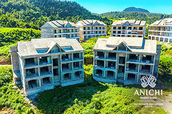 Ход строительства Anichi Resort & Spa за октябрь 2022: здания 1 и 2