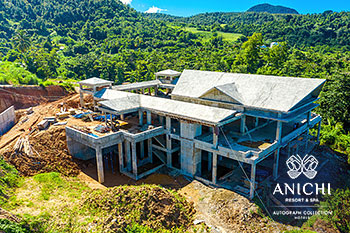 Ход строительства Anichi Resort & Spa за октябрь 2022: строительство входного здания
