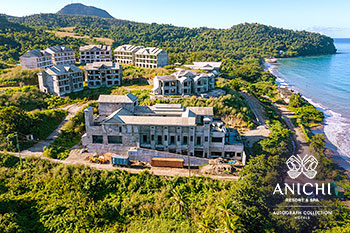 Ход строительства Anichi Resort & Spa за декабрь 2022: вид с воздуха на юг