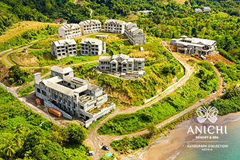 Ход строительства Anichi Resort & Spa за март 2023: вид с воздуха на строительную площадку