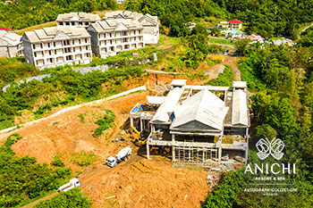 Ход строительства Anichi Resort & Spa за март 2023: входное здание