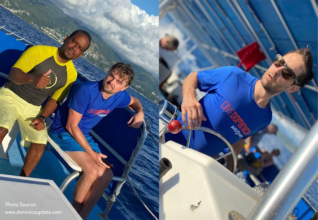 Leonardo Dicaprio and Tobias Maguire in Dominica