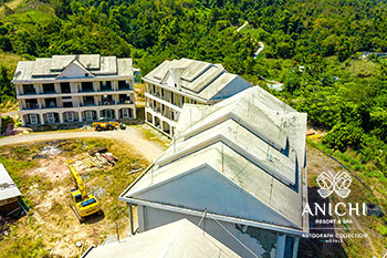 May 2023 Construction Update of Anichi Resort & Spa: Roofs of Buildings
