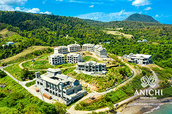 Ход строительства Anichi Resort & Spa за Май 2023: вид с воздуха на строительную площадку