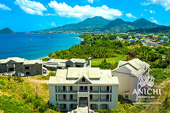 Ход строительства Anichi Resort & Spa за Май 2023: здания 1 и 2 с видом на Карибское море