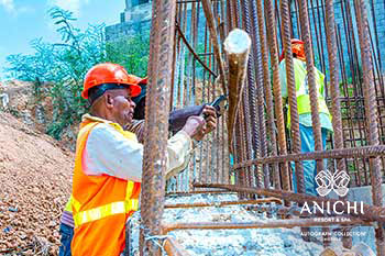 June 2023 Construction Update of Anichi Resort & Spa: Workers