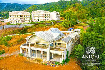 Ход строительства Anichi Resort & Spa за июнь 2023: вид с воздуха на восток