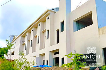 Ход строительства Anichi Resort & Spa за ноябрь 2023: здание с инженерным блоком