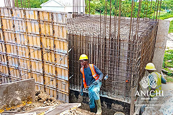 Ход строительства Anichi Resort & Spa за ноябрь 2023: подпорная стена