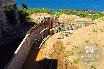 December 2023 Construction Update of Anichi Resort & Spa: Retaining Walls