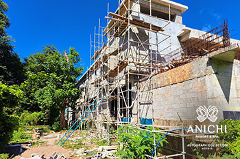 Ход строительства Anichi Resort & Spa за декабрь 2023: входное здание