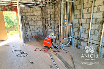 Ход строительства Anichi Resort & Spa за декабрь 2023: инженерные работы