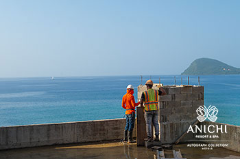 Ход строительства Anichi Resort & Spa за январь 2024: вид на Карибское море