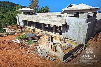 Ход строительства Anichi Resort & Spa за февраль 2024: входное здание