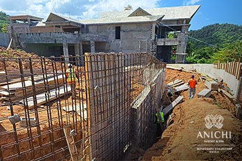 Ход строительства Anichi Resort & Spa за февраль 2024: строительные работы