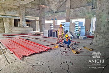 Ход строительства Anichi Resort & Spa за март 2024: работники