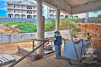 Ход строительства Anichi Resort & Spa за март 2024: входное здание